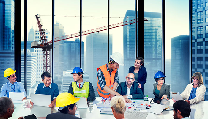 Business people corporate meeting presentation achitect design